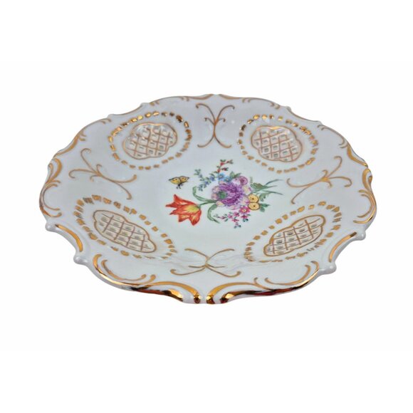 Porcelain Decorative Plate Hand Painted By Joan Stone Floral Design PirkenHammer - Picture 7 of 10